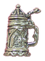 Dollhouse Miniature Stein Medieval Sports/Sterling Dollhouse Miniature Stein Medieval Sports/Sterling